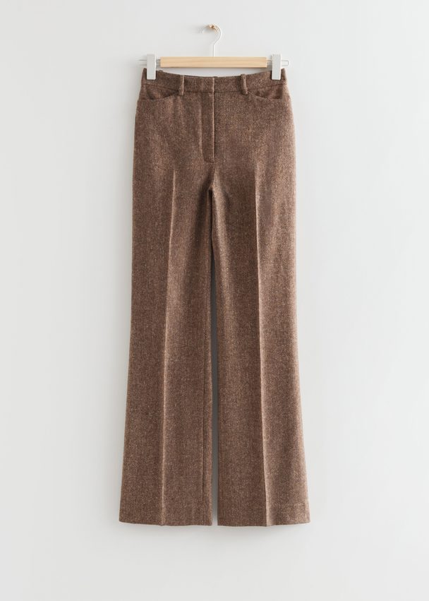 & Other Stories Straight Tailored Trousers Mole