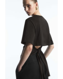 The Bow Back T-shirt Dark Brown