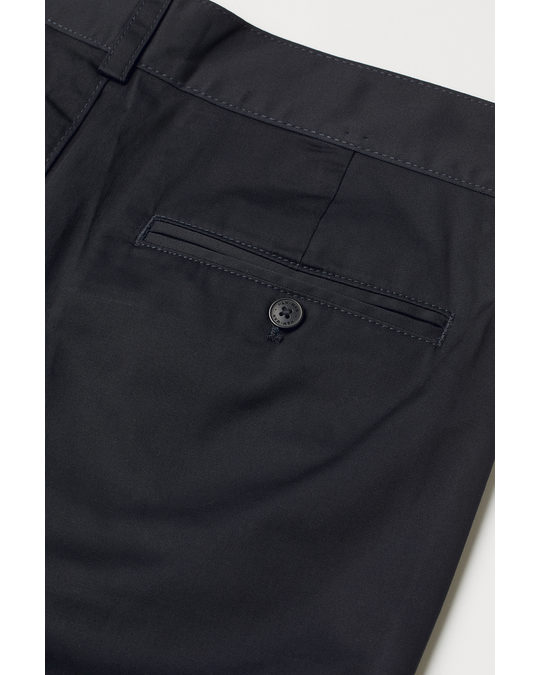 H&M Cotton Chino Shorts Black