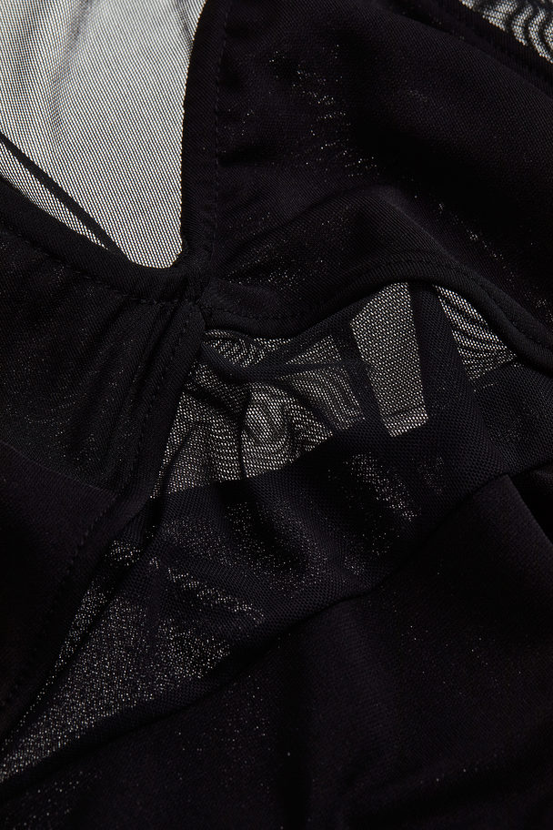 H&M Draped Bodycon Dress Black