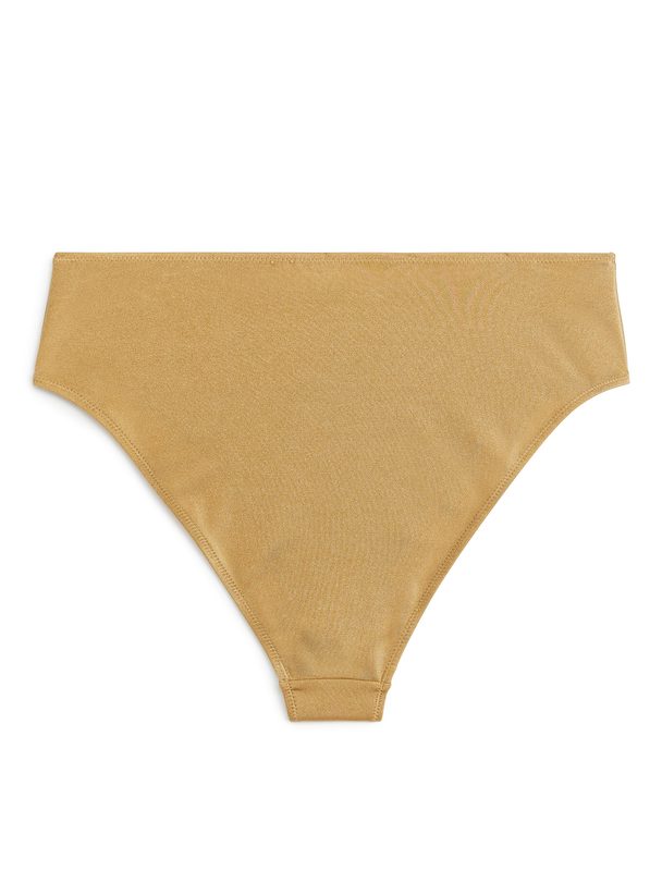 ARKET High-waist Bikini Briefs Gold