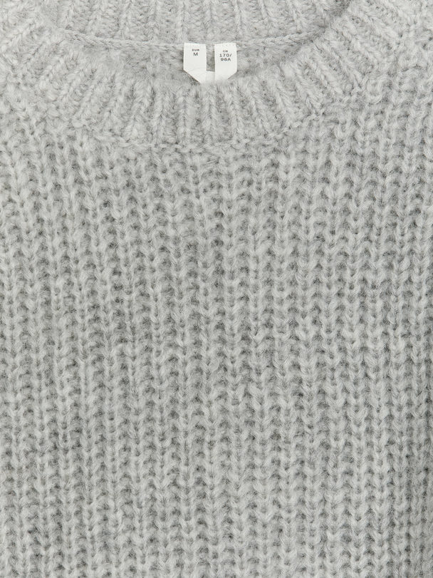 ARKET Pullover aus Wolle und Alpaka Graumeliert