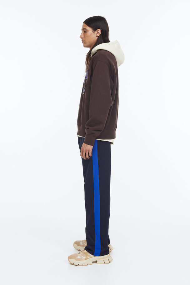 H&M Relaxed Fit Track Pants Dark Blue