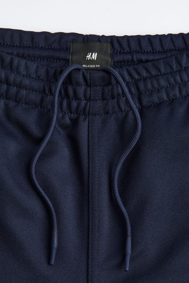 H&M Relaxed Fit Track Pants Dark Blue
