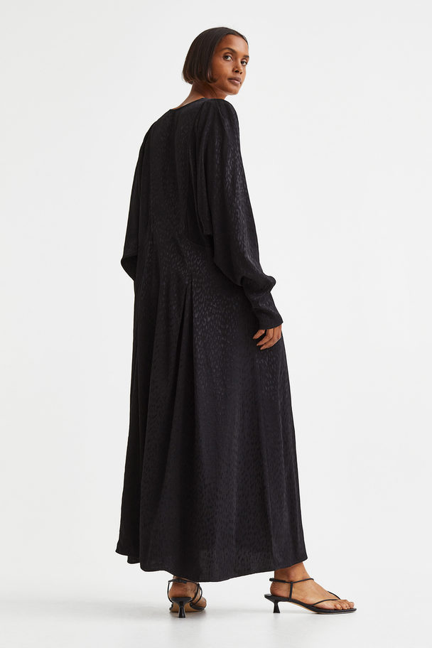 H&M Viscose Dress Black/leopard Print