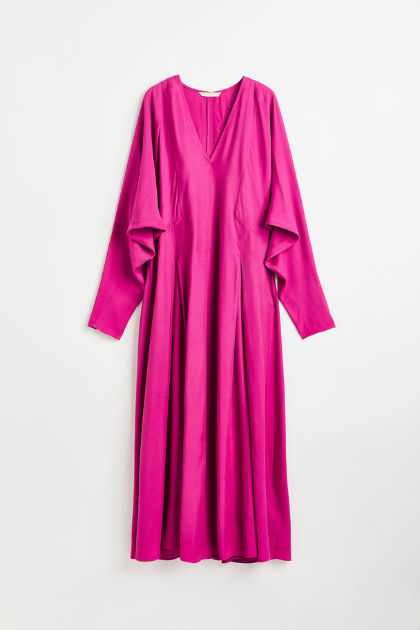 H&M Viscose Dress Bright Pink