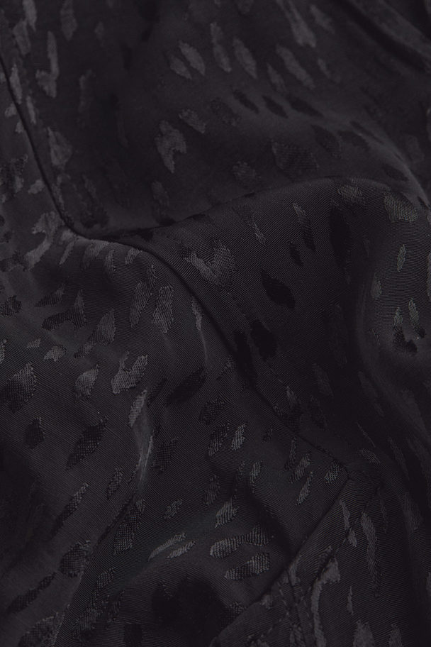 H&M Viscose Dress Black/leopard Print
