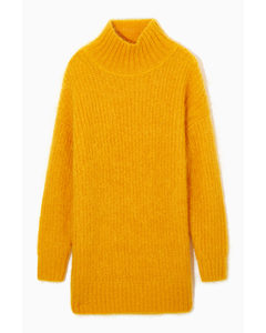 Funnel-neck Mohair Tunic Yellow