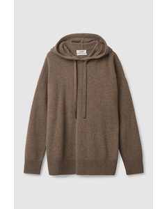 Relaxed-fit Cashmere Hoodie Brown