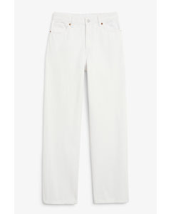 Taiki High Waist Straight Leg Off-white Jeans White