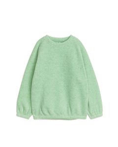 Fleece-Sweatshirt Hellgrün