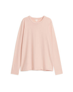 Långärmad T-shirt Beige-rosa