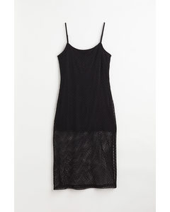H&m+ Crochet-look Dress Black