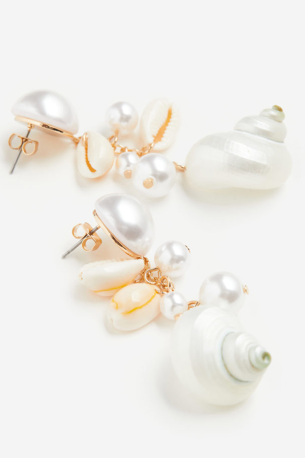 H&M Ohrringe mit Anhänger Weiß