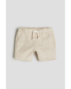 Baumwollshorts Hellbeige