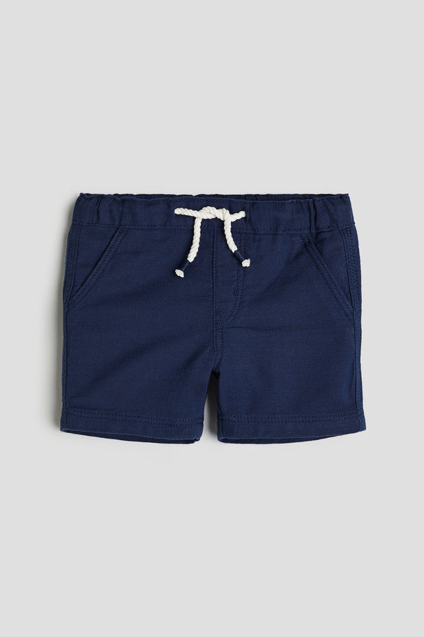 H&M Cotton Shorts Dark Blue