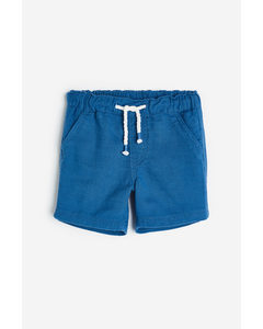 Katoenen Short Blauw