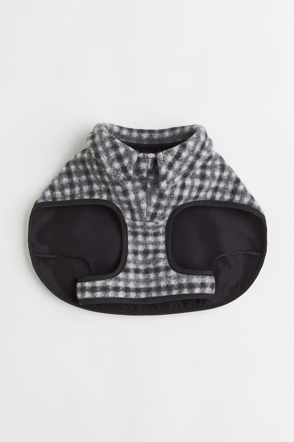 H&M Fleece-lined Dog Jacket Grey/checked
