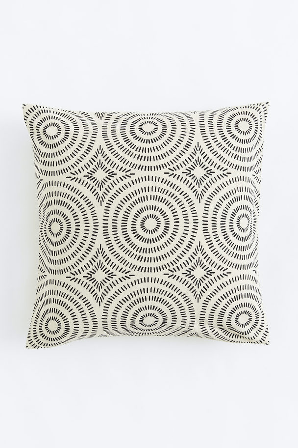H&M HOME Patterned Cotton Cushion Cover White/patterned