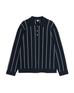 Polopullover aus Wolle Navy