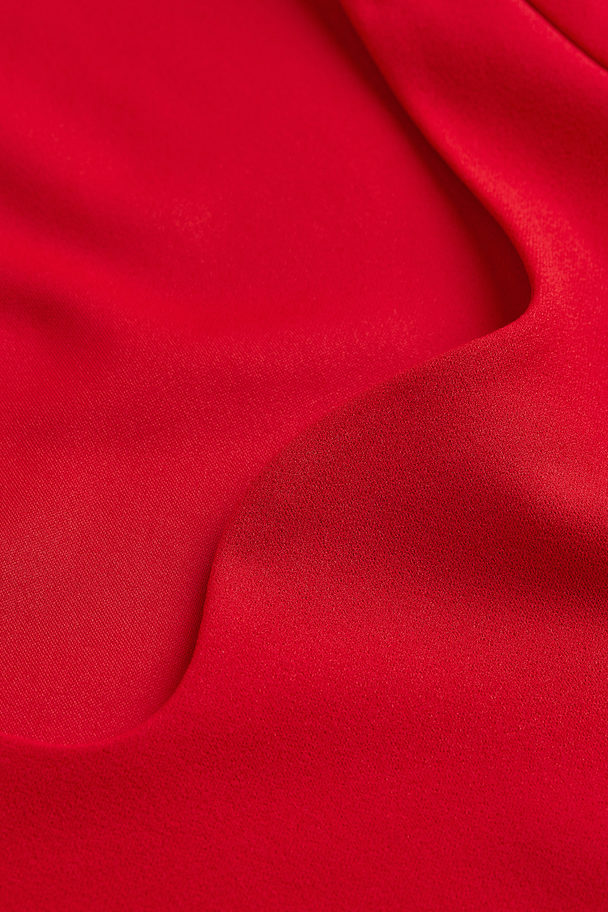 H&M Tætsiddende Jerseytop Rød
