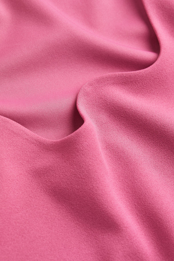 H&M Nauwsluitende Tricot Top Roze