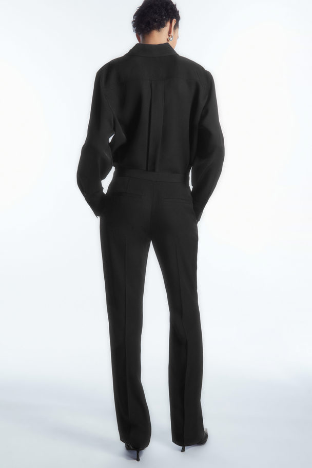 COS Slim Tailored Trousers Black