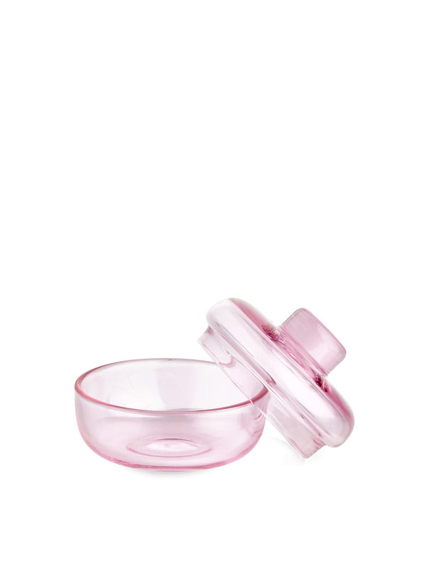 ARKET Glass Canister 8 Cm Pink