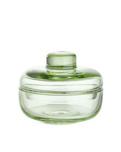 Glass Canister 8 Cm Green