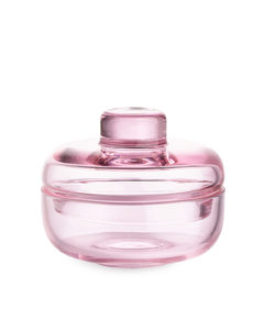 Glass Canister 8 Cm Pink