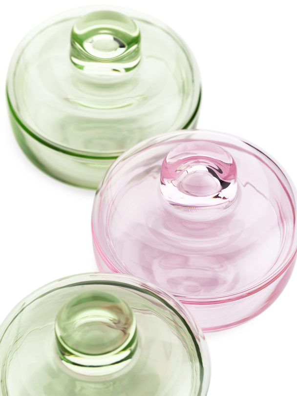 ARKET Glasbehälter, 8 cm Rosa