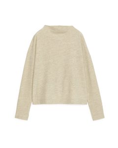 Pullover aus Merino-Baumwoll-Jersey Beige