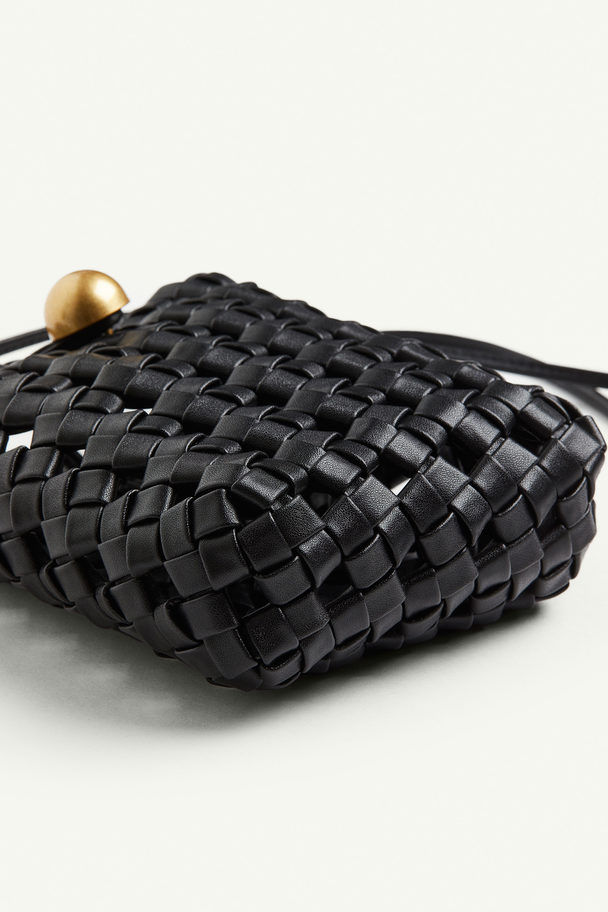 H&M Braided Phone Bag Black