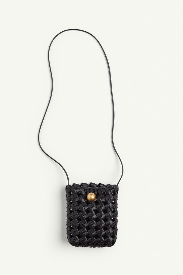 H&M Braided Phone Bag Black