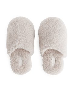 Soft Teddy Slippers Off-white