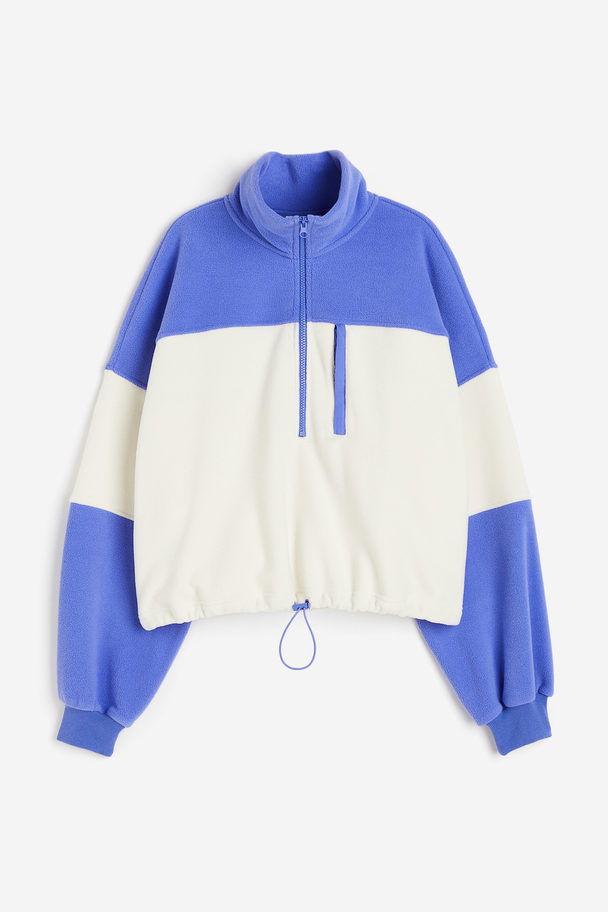 H&M Fleece Sports Top Lavender Blue/block-coloured