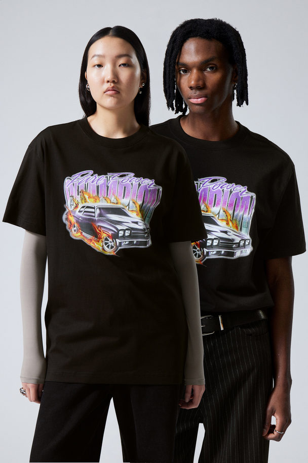 Weekday Oversized T-shirt Med Grafisk Print Pure Power Champion