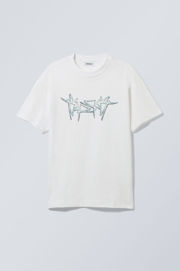 Weekday Oversized T-shirt Met Grafische Print Warrig Blade-opschrift