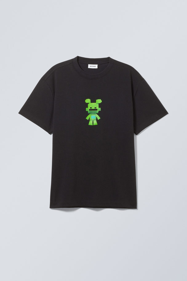 Weekday Oversized Graphic Printed T-shirt Robo Pixel Man