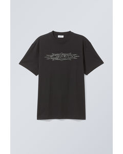 Oversized-T-Shirt mit Grafikprint Destiny Strasssteine