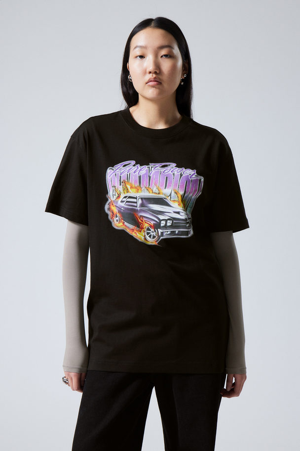 Weekday Oversized T-shirt Med Grafisk Print Pure Power Champion