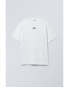Oversized T-shirt Med Grafisk Print M-logo Hvid
