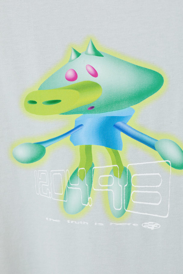 Weekday Oversized-T-Shirt mit Grafikprint Techno Guy