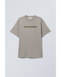 Oversized Graphic Printed T-shirt Energy Grey