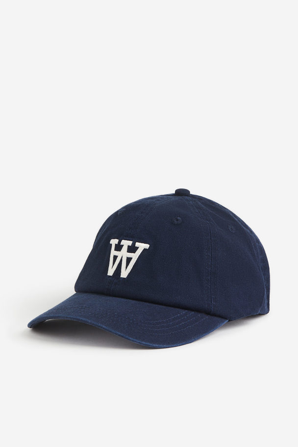 Double A by Wood Wood Eli Embroidery Cap Navy