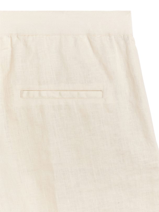 ARKET Knee-length Linen Shorts Off White