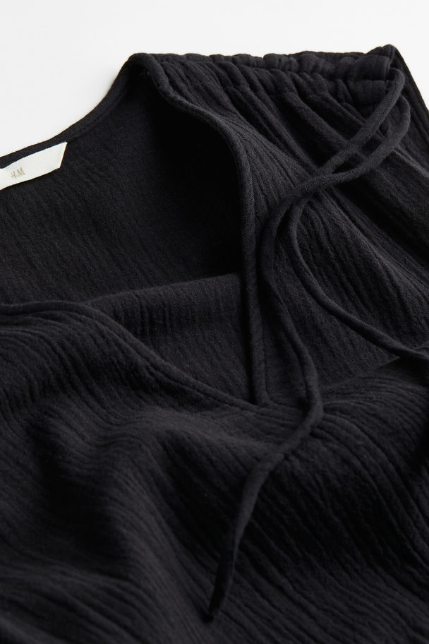 H&M Drawstring-detail Dress Black
