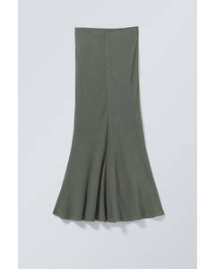 Paige Long Skirt Mörk Khakigrön