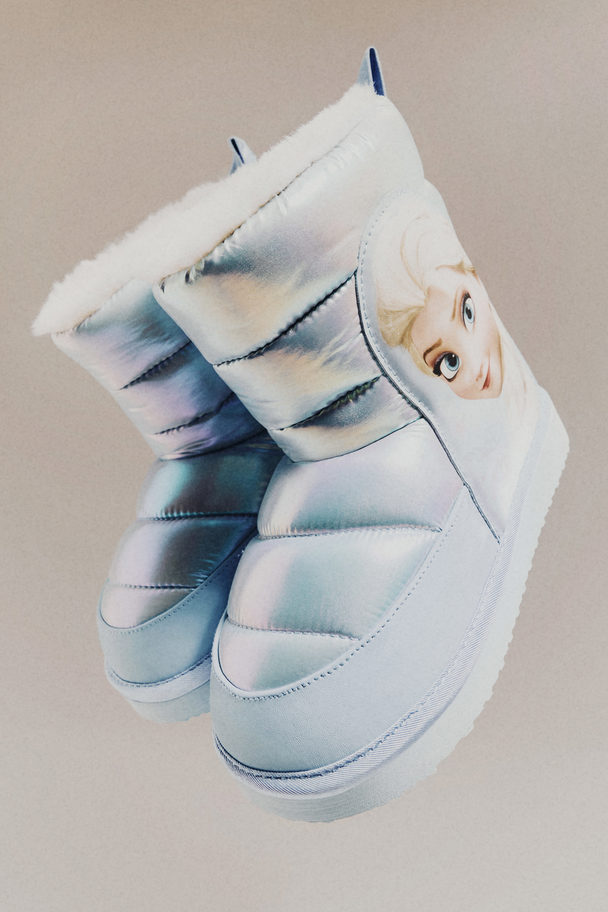 H&M Padded Boots Light Blue/frozen