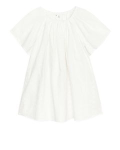Embroidered Cotton Dress White